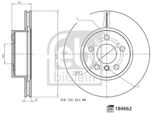 2X Febi Bilstein Disco Freno 184662 Anteriore Per Bmw 3 Sedan (G20) 66Mm 6 8Kg