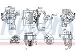 Nissens 891074 - Oe A4538307000 Compressore Aria Condizionata Per Twingo Iii (Bc), Forfour (453), Fortwo Cabriolet (453), Fortwo (453)