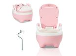 Yakimz Vasino Per Bambini Vasino Per Bambini, Sedile Del Water Per Bambini Con Maniglie E Antiscivolo, Per Bambini Da 1 Anno Rose