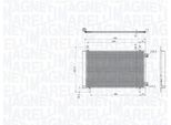 Magneti Marelli 350203105500 Condensatore Climatizzatore Condensatore Climatizzatore Per Opel Corsa F + Essiccatore