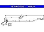 Ate 24.5265-0554.3 Tubo Freno Anteriore Destro Per Hyundai Ix35 (Lm, El, Elh) Per Kia Sportage (Sl)