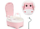 Yakimz Vasino Per Bambini Vasino Per Bambini Trainer Per Bambini Sedile Del Water Per Bambini Da 0 Anni A 6 Anni, Colore:Rosa
