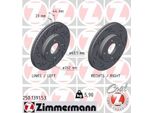 2X Disco Freno Zimmermann 250.1391.53 Per Ford Fiesta Mk7 Hatchback 44Mm 5 9Kg