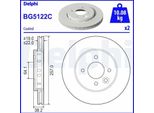 2X Disco Freno Delphi BG5122C 38 2 38Mm 257Mm