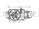 Prasco FT133F005 - Ventilatore Radiatore Oe 51721477 Per Idea, Punto