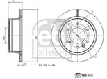2X Disco Freno Febi Bilstein 186465 Posteriore 84Mm 7 55Kg 315Mm