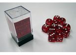 Chessex - Traslucido - 12X D6 16Mm - Rosso/Bianco