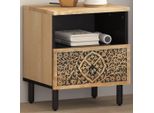 Vidaxl Comodino 40X33X46 Cm In Legno Massiccio Di Mango