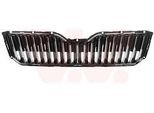 Van Wezel 7638510 Griglia Radiatore Griglia Anteriore Per Skoda Superb Station Wagon (3V5) Cromata/Nera