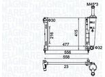 Magneti Marelli 350213183900 Radiatore Acqua Radiatore Motore Per Ford Ka (RU8) Per Fiat 500 (312) 500 C (312) Panda Hatchback (312, 319)