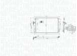 Magneti Marelli 350203104300 Condensatore Climatizzatore Condensatore Climatizzatore Per Vw Crafter 30-50 Furgone (2E) + Essiccatore