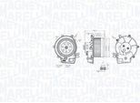 Magneti Marelli 069412763010 Motore Ventola Ventilatore Interno Adatto Per MERCEDES-BENZ Classe C Berlina (W203) Classe C Station Wagon (S203) Clk (C209)