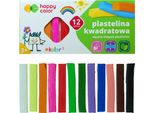 Plastilina Quadrata Per La Scuola 12 Colori Happy Color