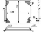 Mahle Ac 41 000S - Oe 0995000002 Condensatore Aria Condizionata Con Essiccatore Per Gle (W166), Gle (C292), Gls (X166), Classe M (W166), Classe Gl (X166)