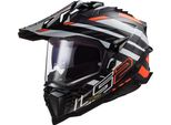 Casco Moto LS2 MX701 Explorer C Edge Nero Arancione Taglia M