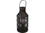 Lanterna A Candela 22 X 58 Cm In Legno Marrone KO-435105530