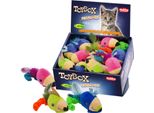 Topi Di Peluche Nobby Con Display All'erba Gatta 21 Pezzi, 8 Cm