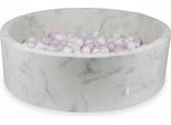 Bacino Di Asciugatura 130X40 In Marmo Con 700 Palline: Rosa Chiaro Perlato, Bianco, Trasparente, Perlato