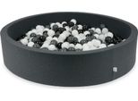 Piscina A Secco In Grafite 130X30 Con 600 Palline: Bianco, Grafite, Nero, Ponticello Bianco