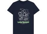 Apoh - Maglietta "Sunflowers Scribble"" Per Uomo/Donna Unisex PN1565 (S) (Blu Scuro)"