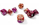 Set Di 7 Cubi Chessex Gemini Rame-Viola/Bianco
