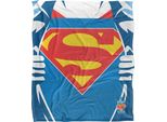 Superman - Coperta Con Logo Sul Petto, Setosa E Morbida TV23912 (Taglia Unica) (Blu/Bianco)