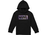 Marvel - Felpa Con Cappuccio Per Bambini, Pullover TV24048 (116) (Nero)