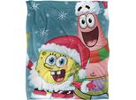 Spongebob Squarepants - Coperta Di Babbo Natale, Setosa E Morbidissima TV24073 (Taglia Unica) (Colorata)