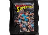 Superman - Coperta "Action One"", Setosa, Supermorbida TV24002 (Taglia Unica) (Nero/Colore)"
