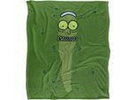 Rick And Morty - Coperta, Setosa, Morbidissima TV23949 (Taglia Unica) (Verde)