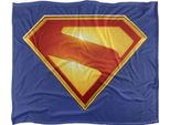 Superman - Coperta Con Logo A Colori, Setosa E Morbida TV23989 (Taglia Unica) (Blu/Colore)