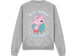 Peppa Pig - Felpa "Best Daddy In The World"" Per Uomo/Donna Unisex, Screziata TV24186 (S) (Grigio Screziato)"
