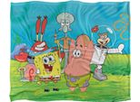 Spongebob Squarepants - Coperta Per Scene Di Gruppo, Setosa, Supermorbida TV24086 (Taglia Unica) (A Colori)
