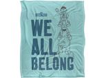 Sesame Street - Coperta "We All Belong"", Setosa E Morbida TV24277 (Taglia Unica) (Blu)"