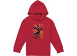 Spider-Man: Miles Morales - Felpa Con Cappuccio Per Bambini, Pullover TV24223 (128) (Rosso)