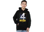 Star Wars - Felpa Con Cappuccio Per Bambini, 4° Compleanno TV24461 (128) (Nero)