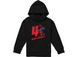 Spider-Man - Maglia Con Cappuccio Per Bambini, 4° Compleanno TV24226 (152-158) (Nero)