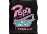 Riverdale - Coperta "Pop's Chock'lit Shoppe"", Setosa E Morbidissima TV24714 (Taglia Unica) (Nero/Rosa)"