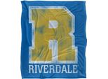 Riverdale - Coperta Da Giacca Del College Americano, Setosa E Morbida TV24713 (Taglia Unica) (Blu/Giallo/Bianco)