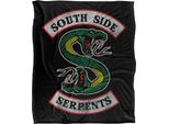 Riverdale - Coperta "South Side Serpents"", Setosa E Morbida TV24684 (Taglia Unica) (Nero/Verde/Bianco)"