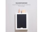 Scrivania Pieghevole Con Lavagna, Scrivania Pieghevole Per Computer, Tavolo Da Pranzo, Mdf, Bianco 88,5 X 60 X 146,5 Cm, Tavolo Da Parete