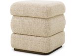 Sgabello Casa Padrino Beige / Bronzo H. 52 Cm - Arredo Alberghiero