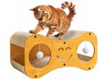 Tiragraffi Casa Per Gatti Lettino In Cartone Con Palline 60 Cm