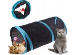 Crispy Tunnel Per Gatti Con Palle Giocattolo Pieghevole Per Gatti Nero