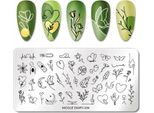Nailart Stamping Platte Blumen Skizze