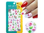 5D Nail Art Sticker Modello Tropical