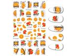 Nailart Sticker Arancione Disegni