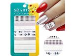 5D Adesivi Nail Art Motivo A Scacchiera