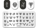 Piastra Per Timbri Piastra Per Nail Art Modello Animali Geometria