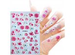 Adesivi Nail Art 5D Con Motivo Floreale